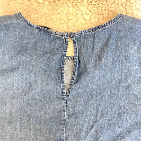 Denim Ruffle Mini Dress - Picture 4 of 4